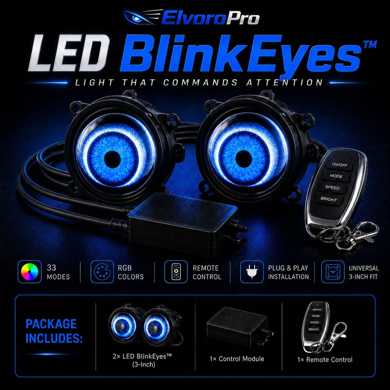 BlinkEyes™ — RGB Headlight Kit