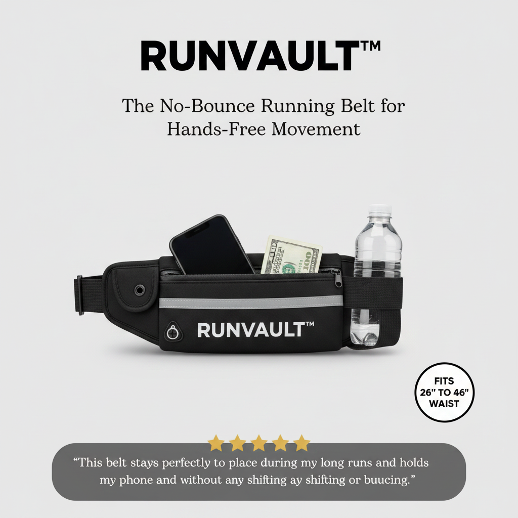 RunVault™ - The No-Bounce Running Belt